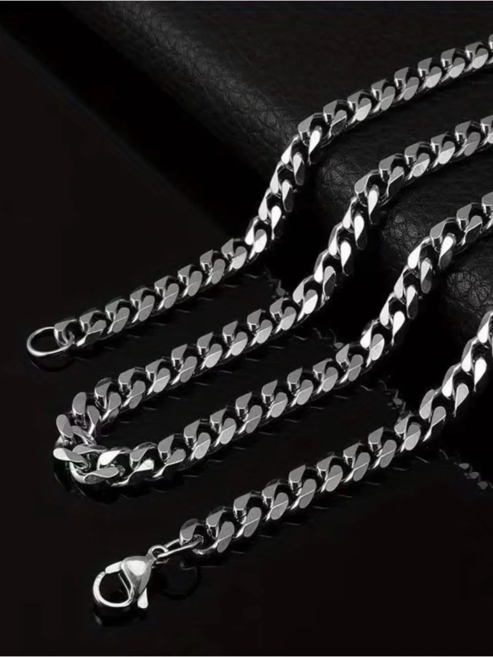 Silver Chain Bag Strap - Polished Metal Replacement Small Link